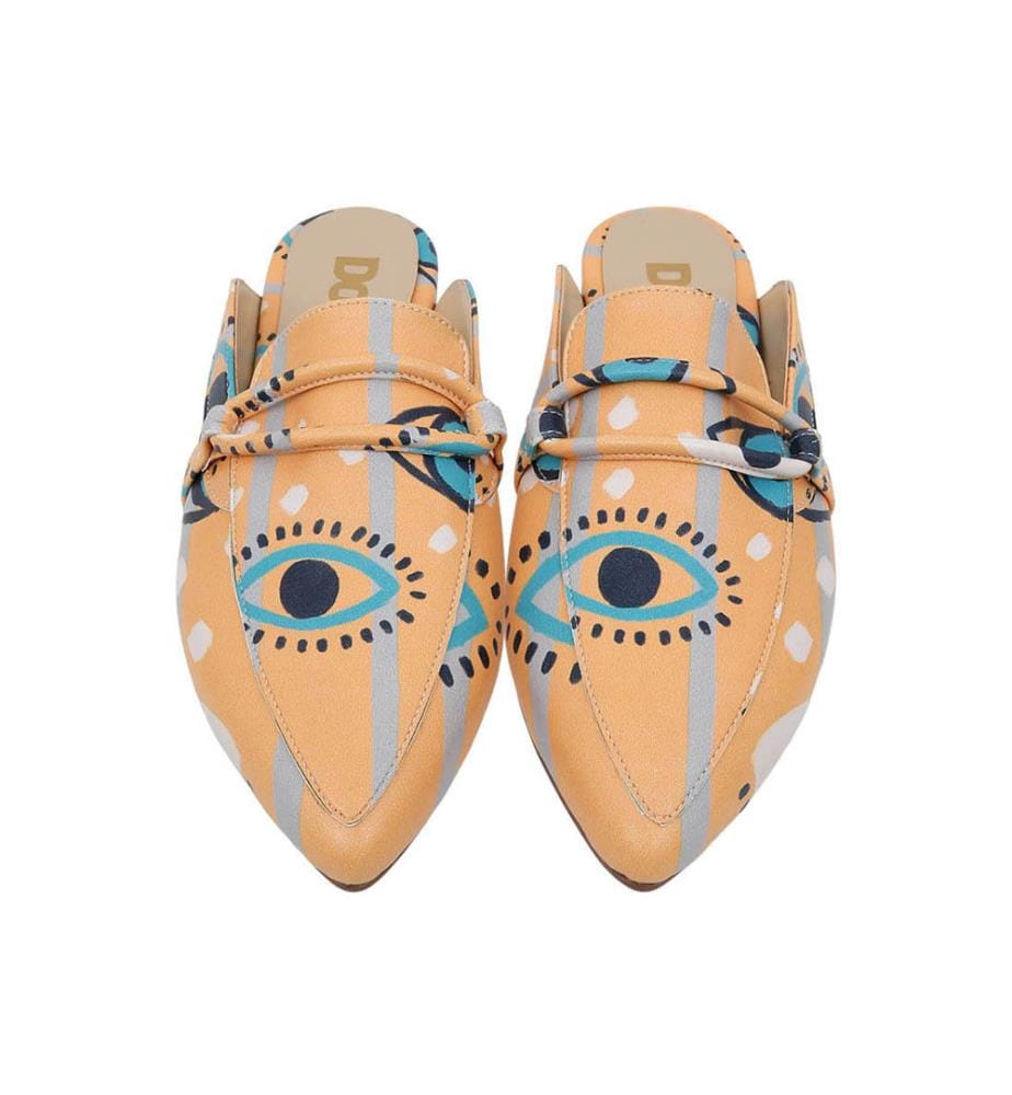 Chaussons en cuir végétal orange - See You Design