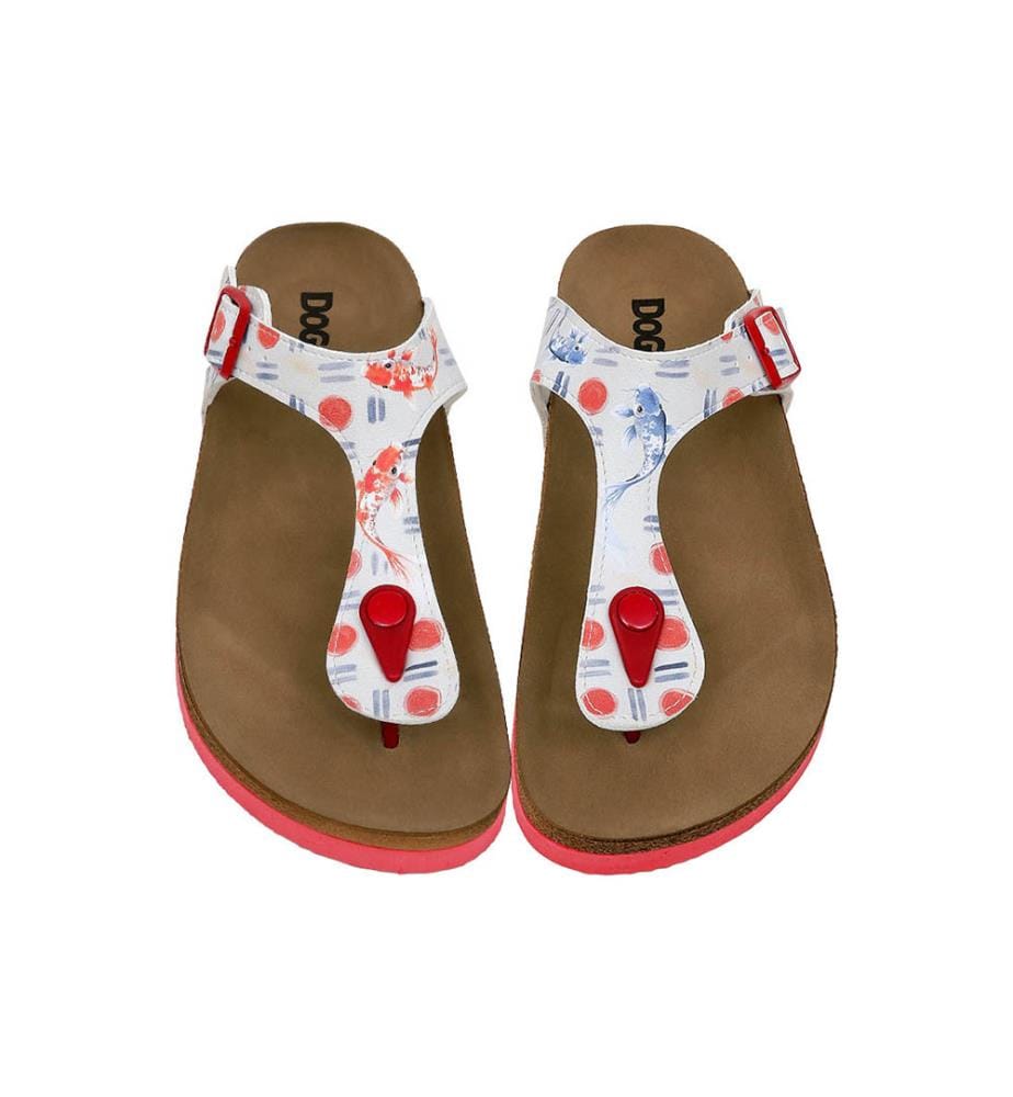 Flip-Flops Roter Fisch Blauer Fisch Tasarim - Multicolor