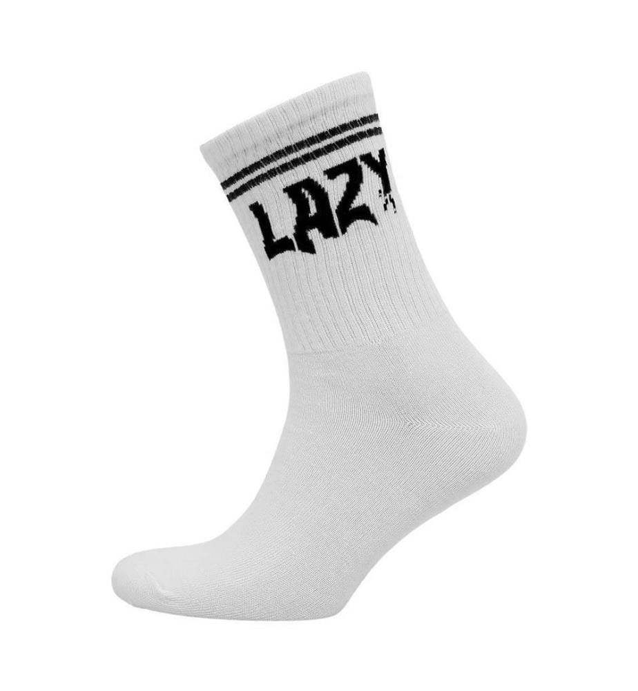 Vegane weisse Socken - Lazy Design