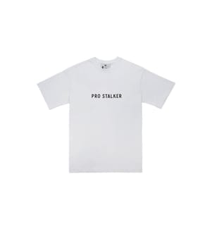 Veganes weisses T-Shirt - Pro Stalker Design