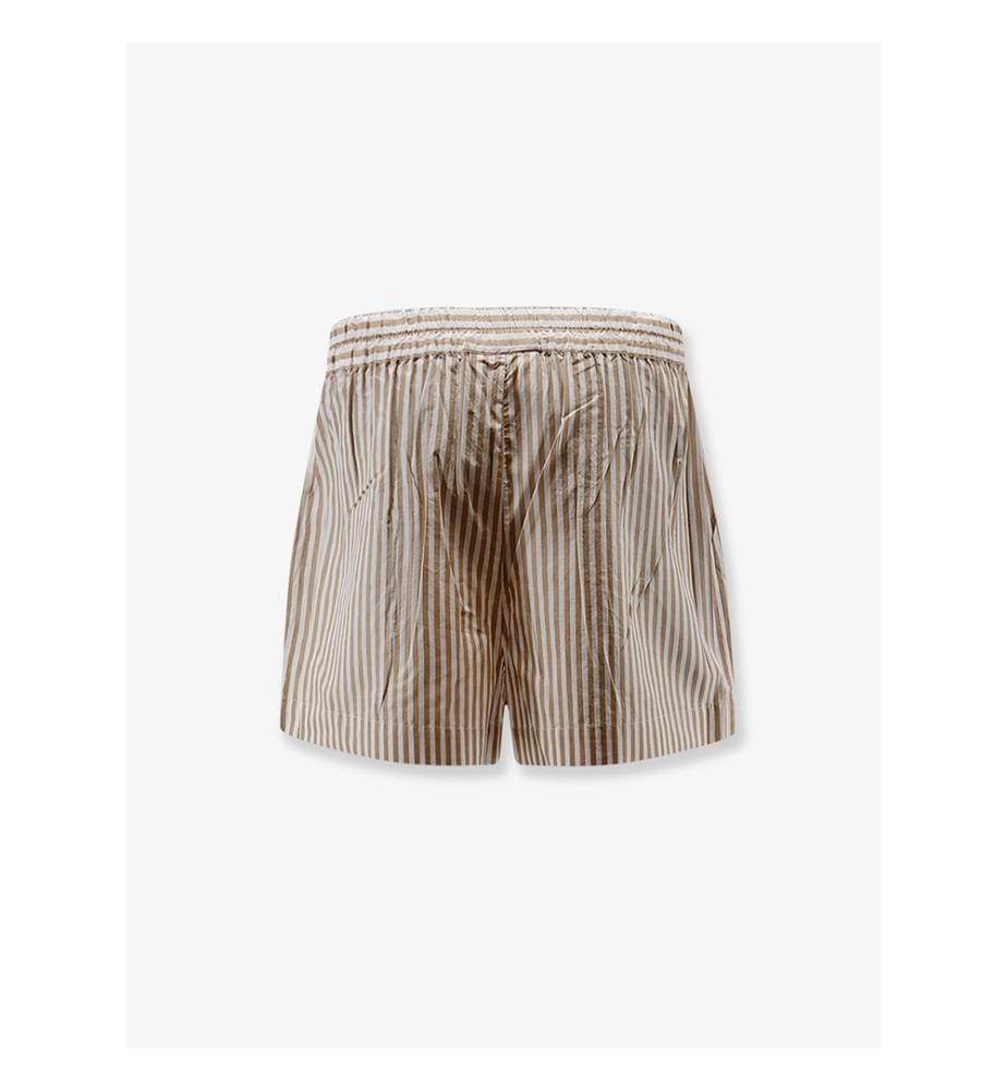 Bermuda en coton à motifs rayés Amani - Beige