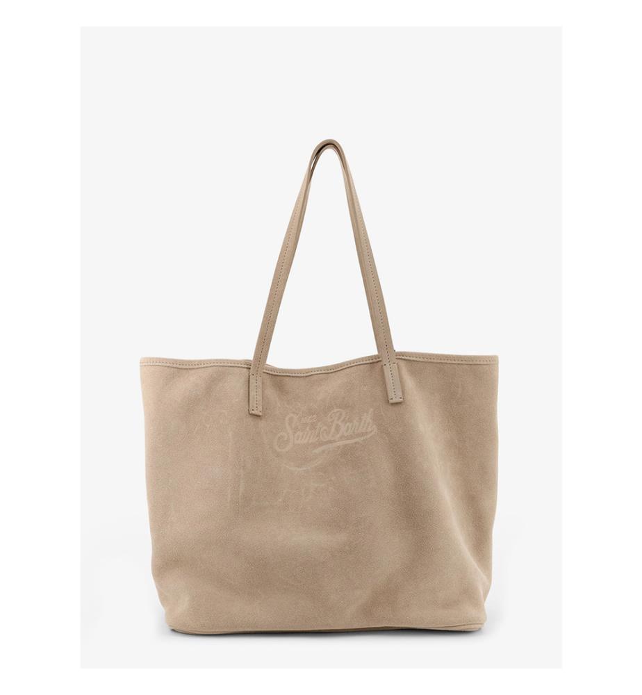 Sac à bandoulière City bag en daim - Beige