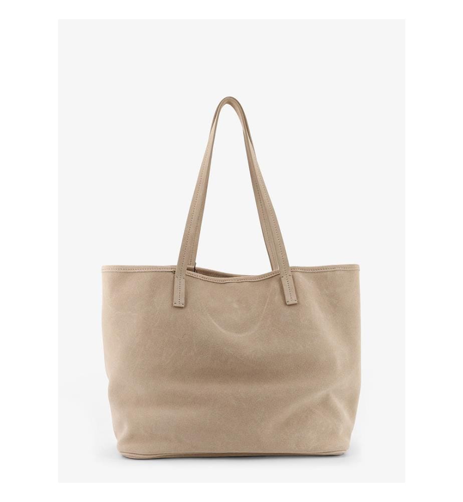 Sac à bandoulière City bag en daim - Beige