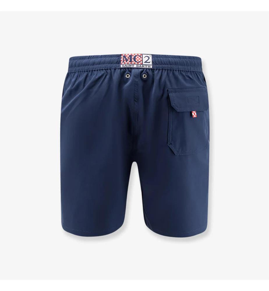 Comfort recycled nylon swim trunks - Blue
