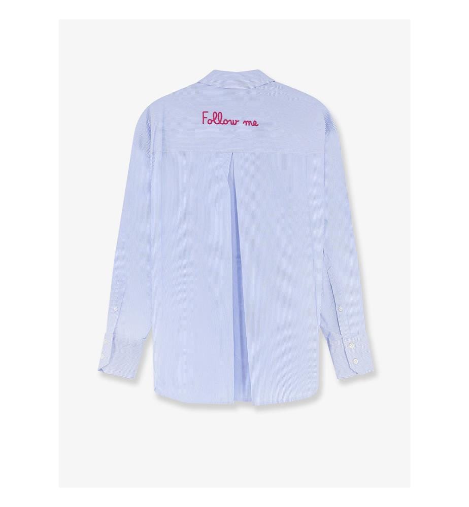 Cristal Baumwollhemd mit Streifenmuster - Blau