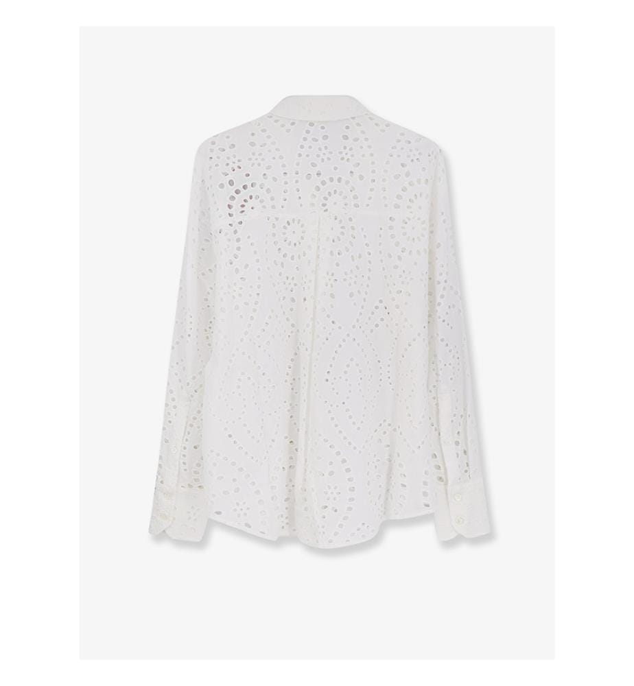 Chemise brodée en broderie anglaise Cristal - Blanc