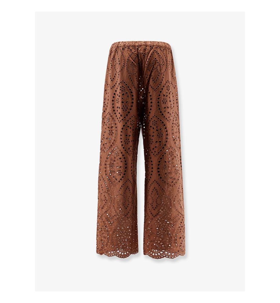 Inez sangallo lace trousers - Brown