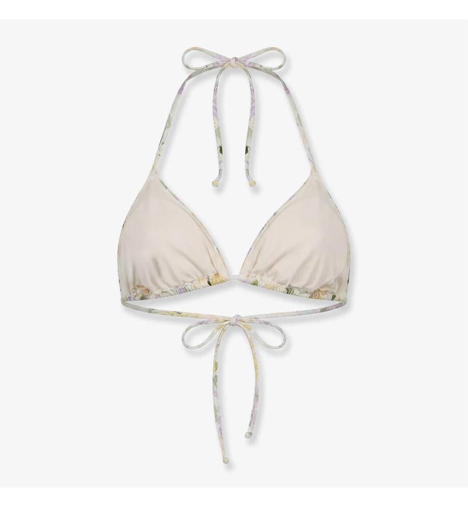 Haut de bikini Leah à imprimé « Lemony Flower » - Lemony Flower
