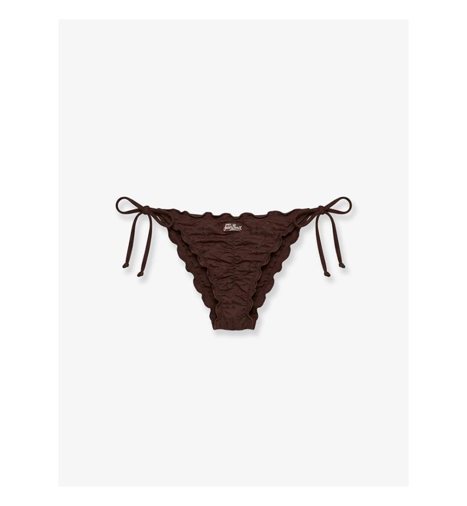 Slip Miami entièrement brodé - Marron