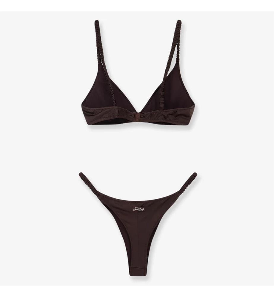 Moana nylon bikini - Dark Brown