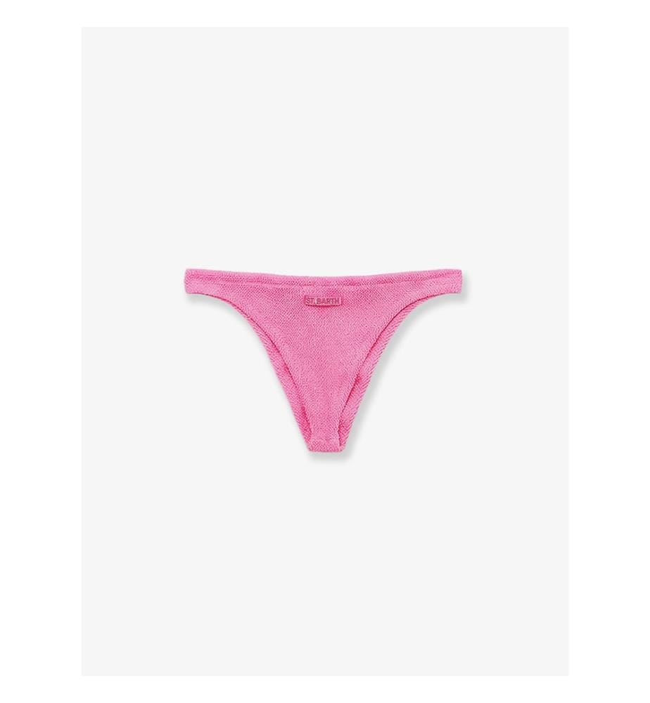 Bas de bikini en nylon extensible - Rose