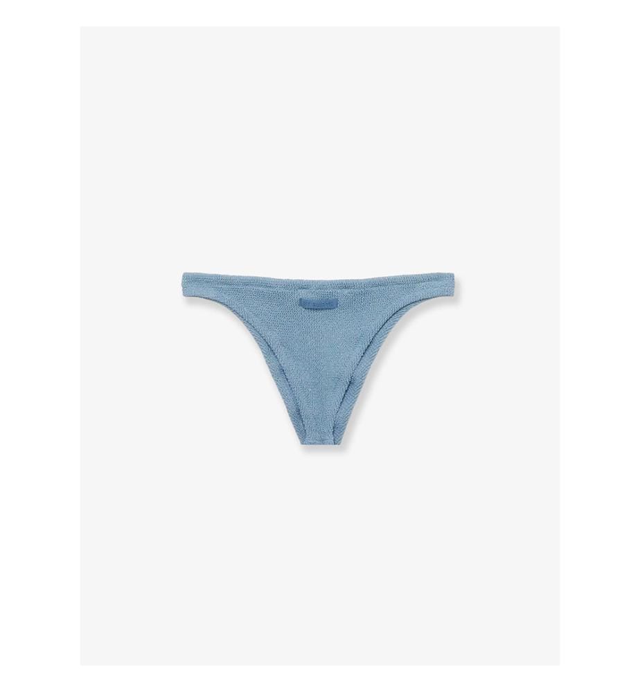 Bas de bikini en nylon extensible - Bleu