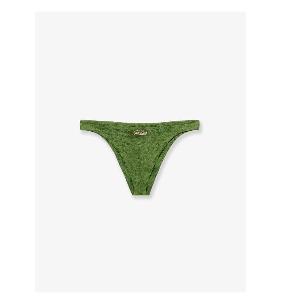 Bas de bikini en nylon extensible - Vert