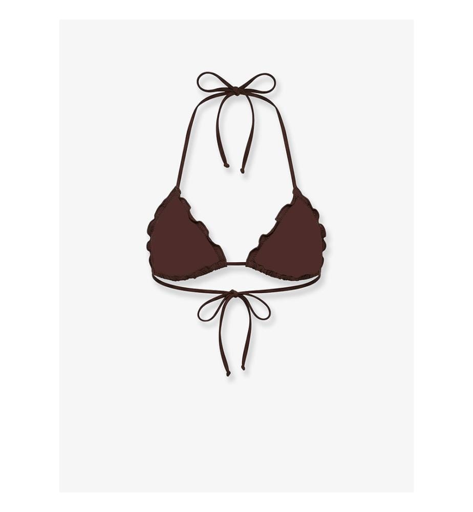 Haut de bikini Sagittarius avec broderie sur tout le corps - Marron