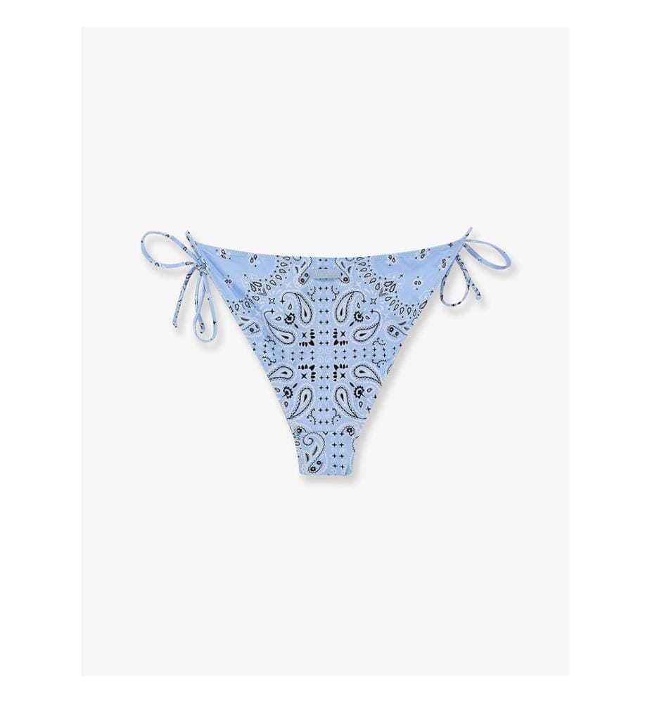 Virgo Bikini-Hose mit Paisley-Print - Blau