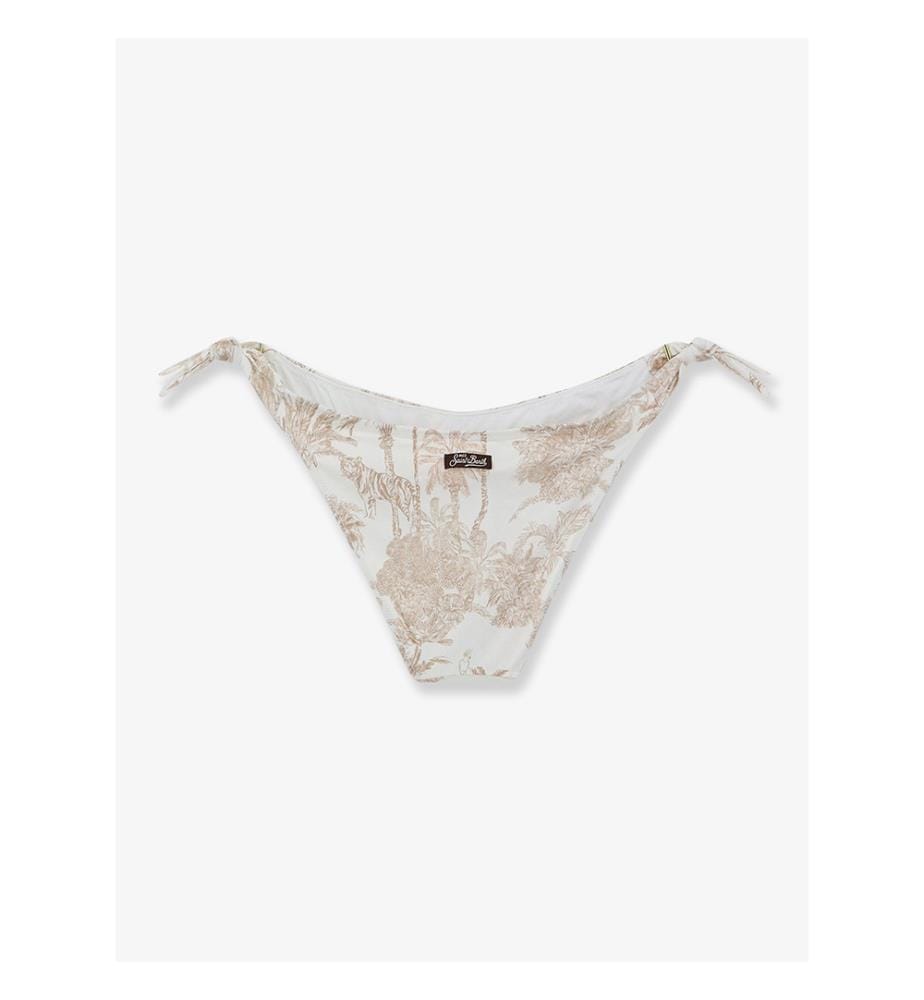 Yali bikini bottoms with floral print - Beige