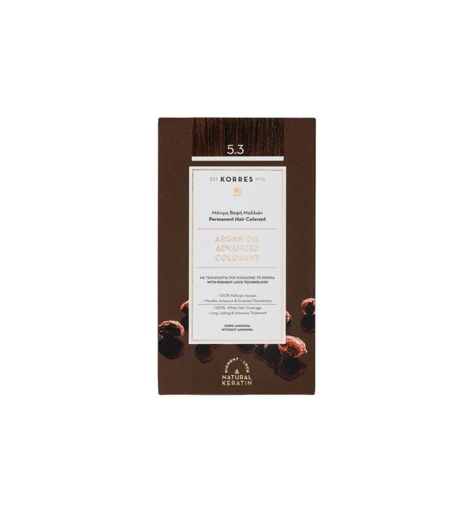 KORRES - Permanente Haarfarbe Argan Oil 5.3 Hellbraun Gold 145 ml