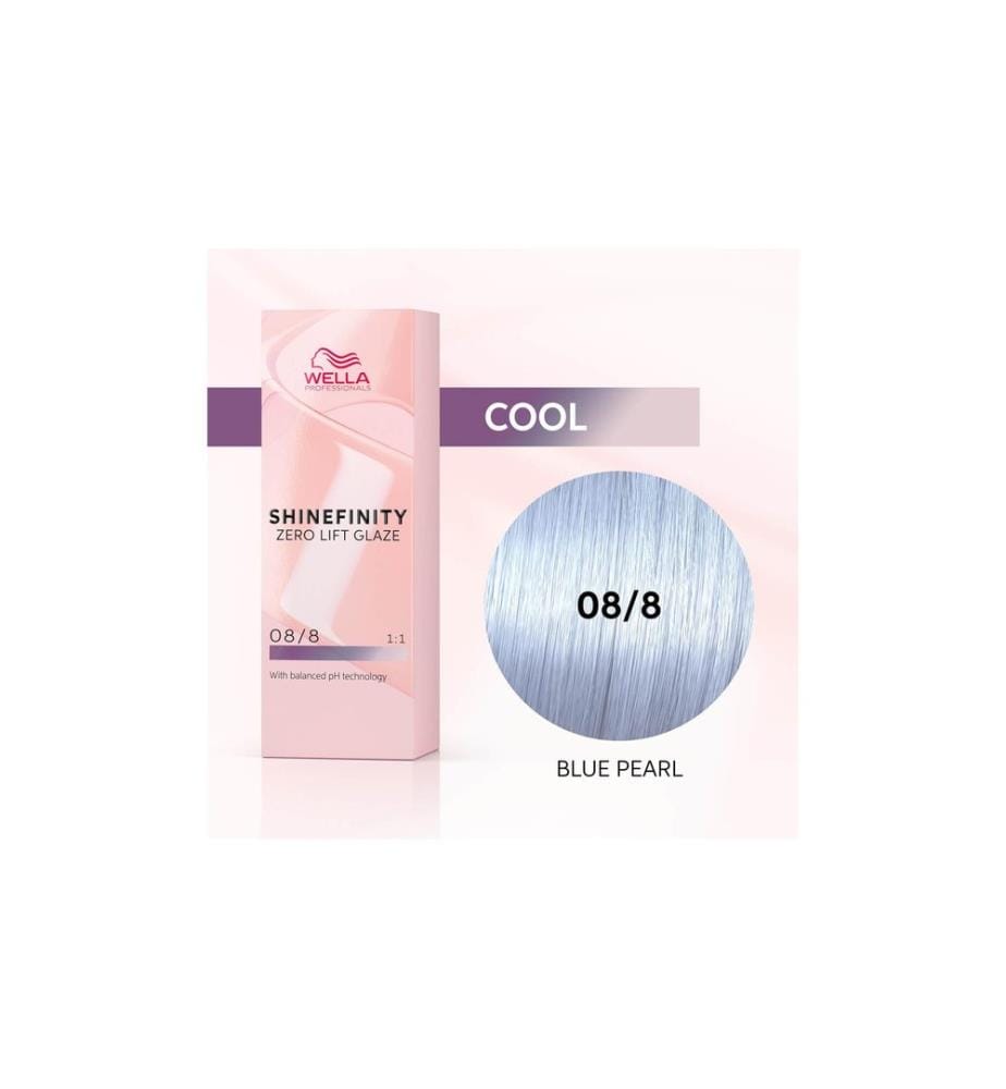 wella - Haartönung Shinefinity Zero Lift Glaze 08/8 Blue Pearl 60 ml