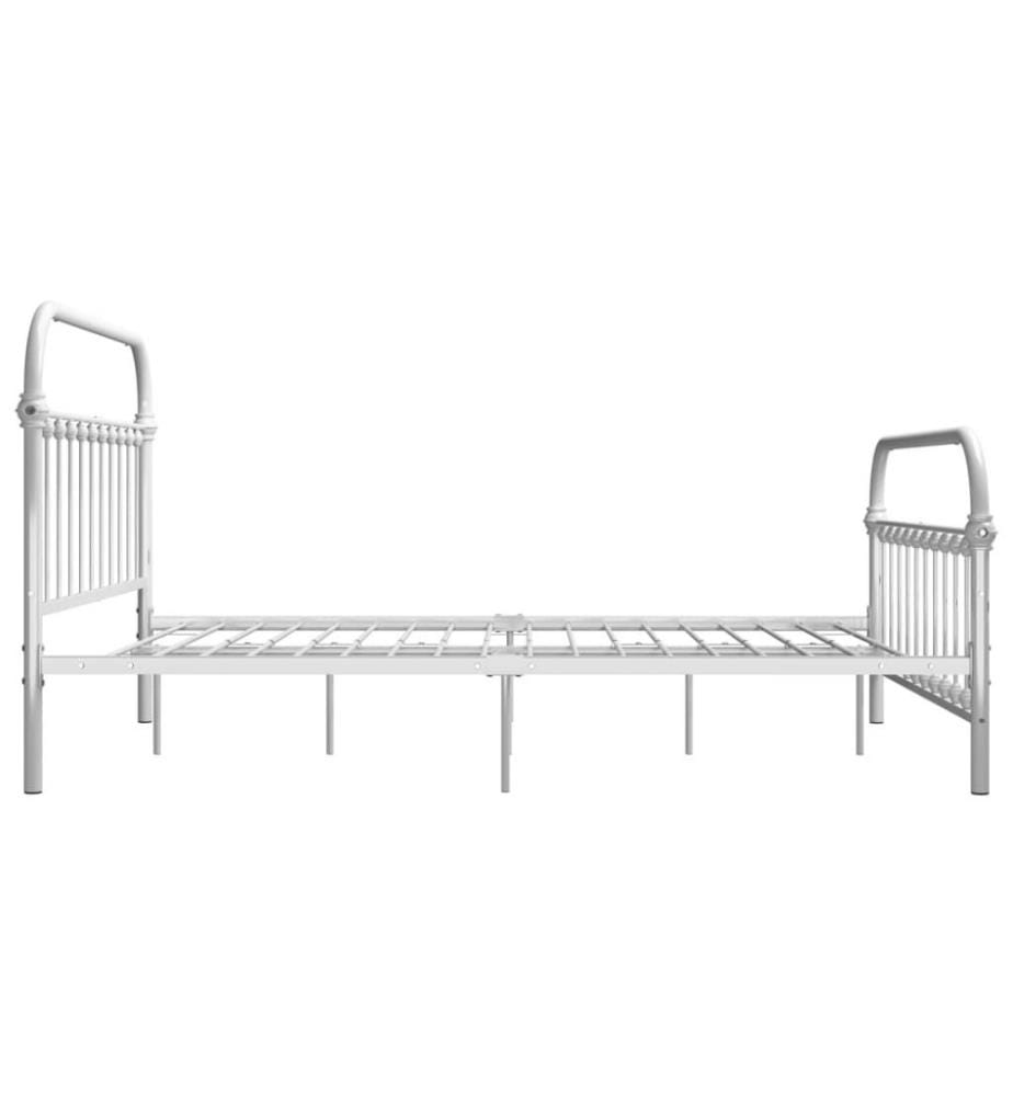 Bettgestell Weiss Metall 140×200 cm