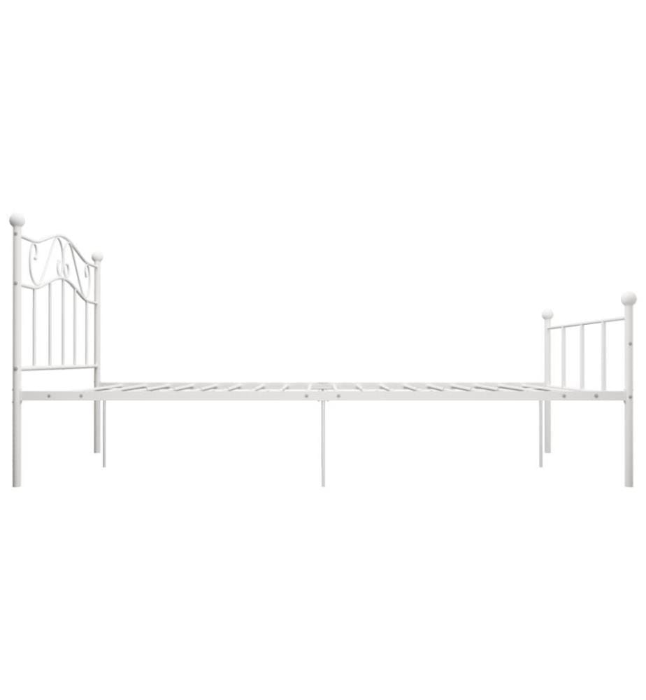 Bettgestell Weiss Metall 120x200 cm