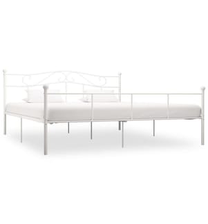 Bettgestell Weiss Metall 180×200 cm