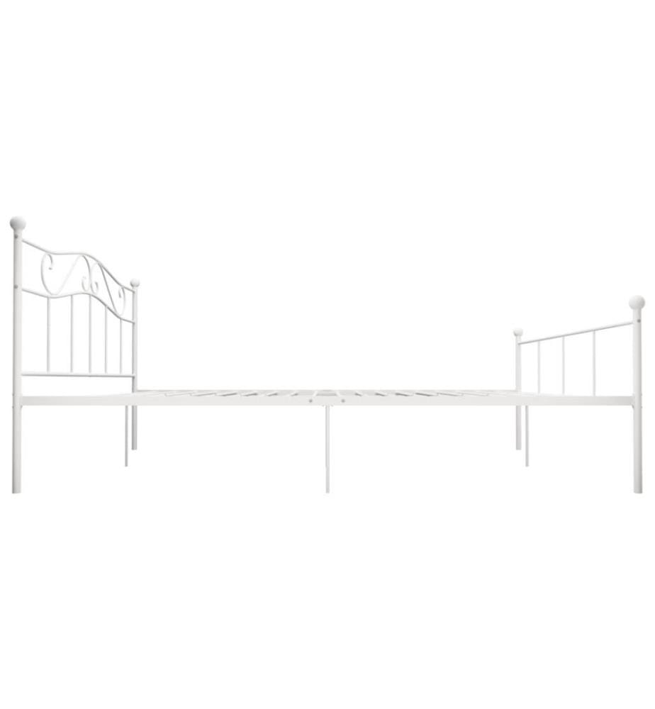 Bettgestell Weiss Metall 180×200 cm