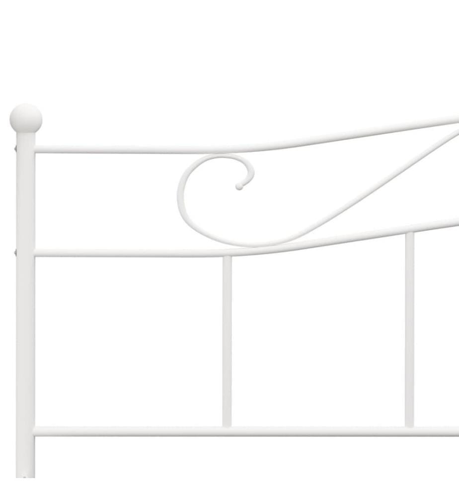 Bettgestell Weiss Metall 180×200 cm