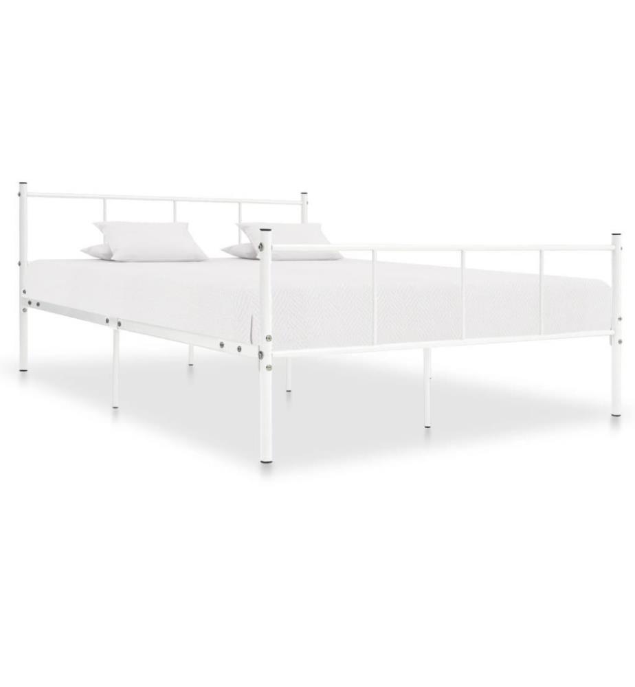 Bettgestell Weiss Metall 120x200 cm