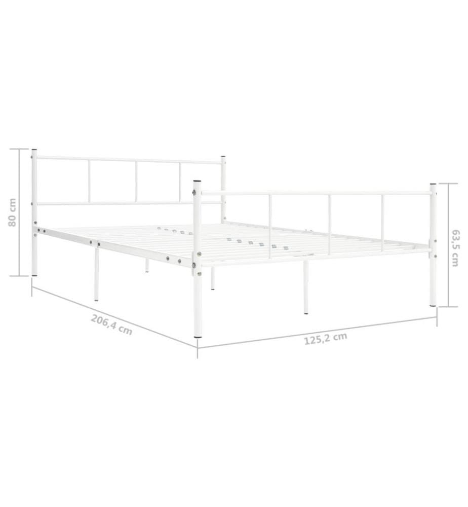 Bettgestell Weiss Metall 120x200 cm