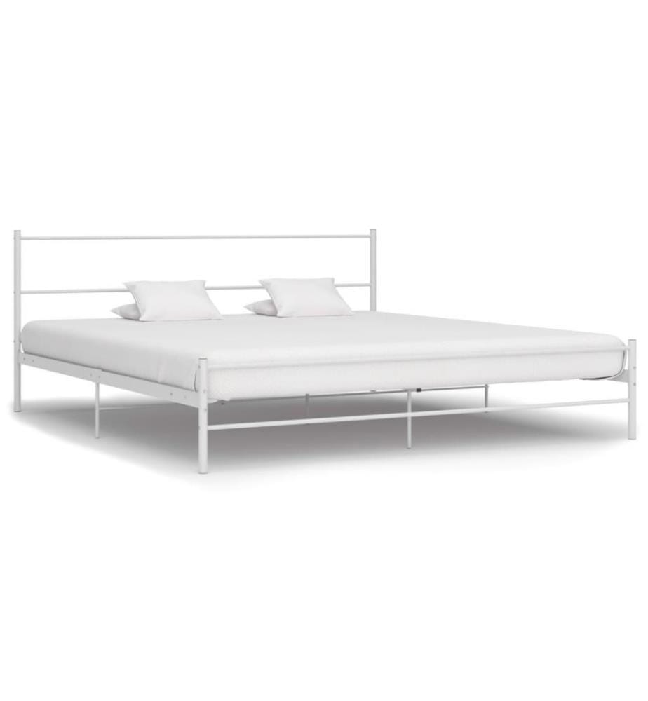 Bettgestell Weiss Metall 180×200 cm