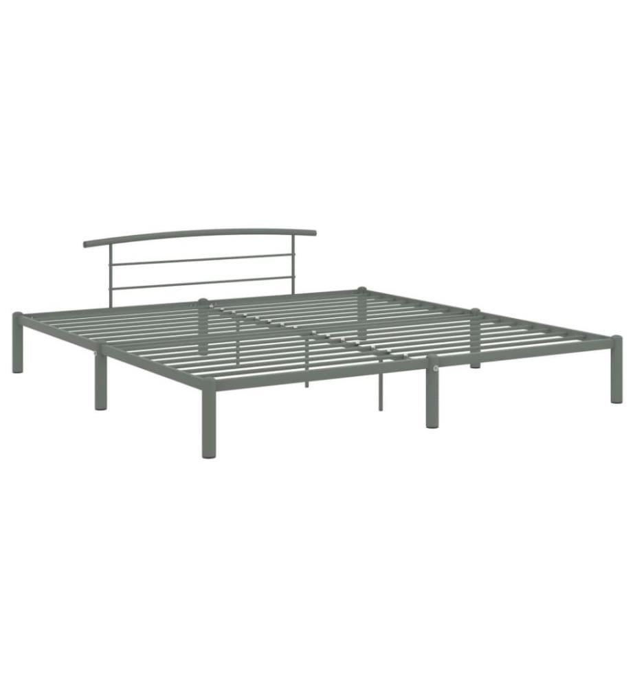 Bettgestell Grau Metall 200x200 cm