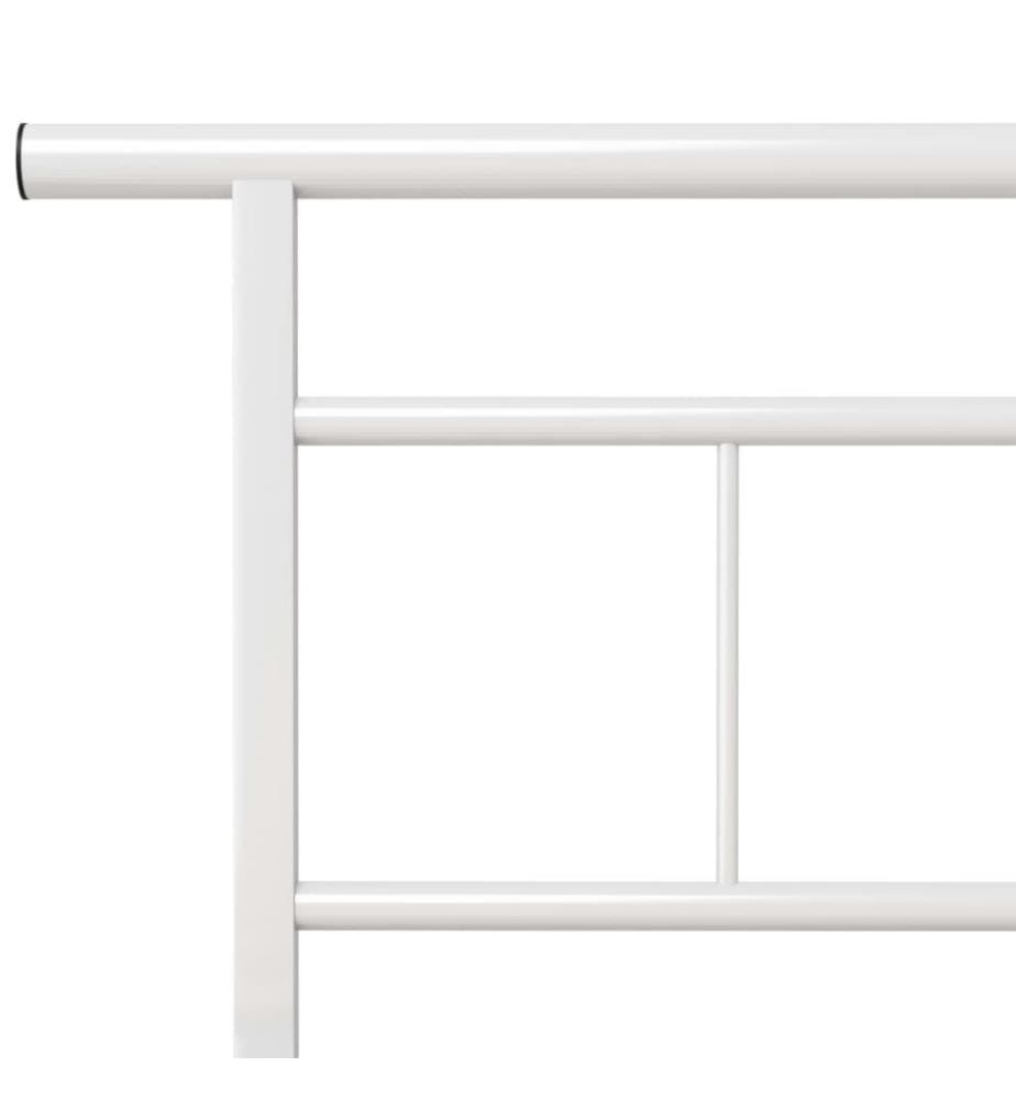 Cadre de lit Blanc Métal 120x200 cm