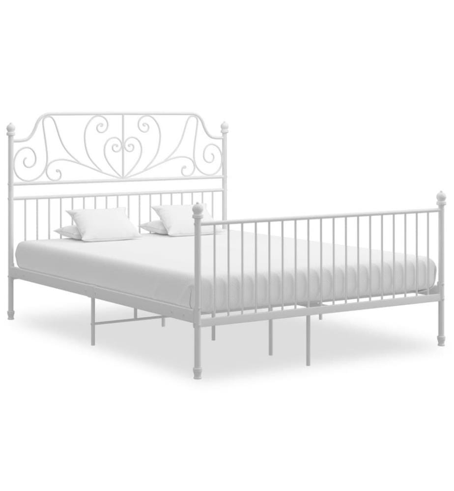 Bettgestell Weiss Metall 140x200 cm