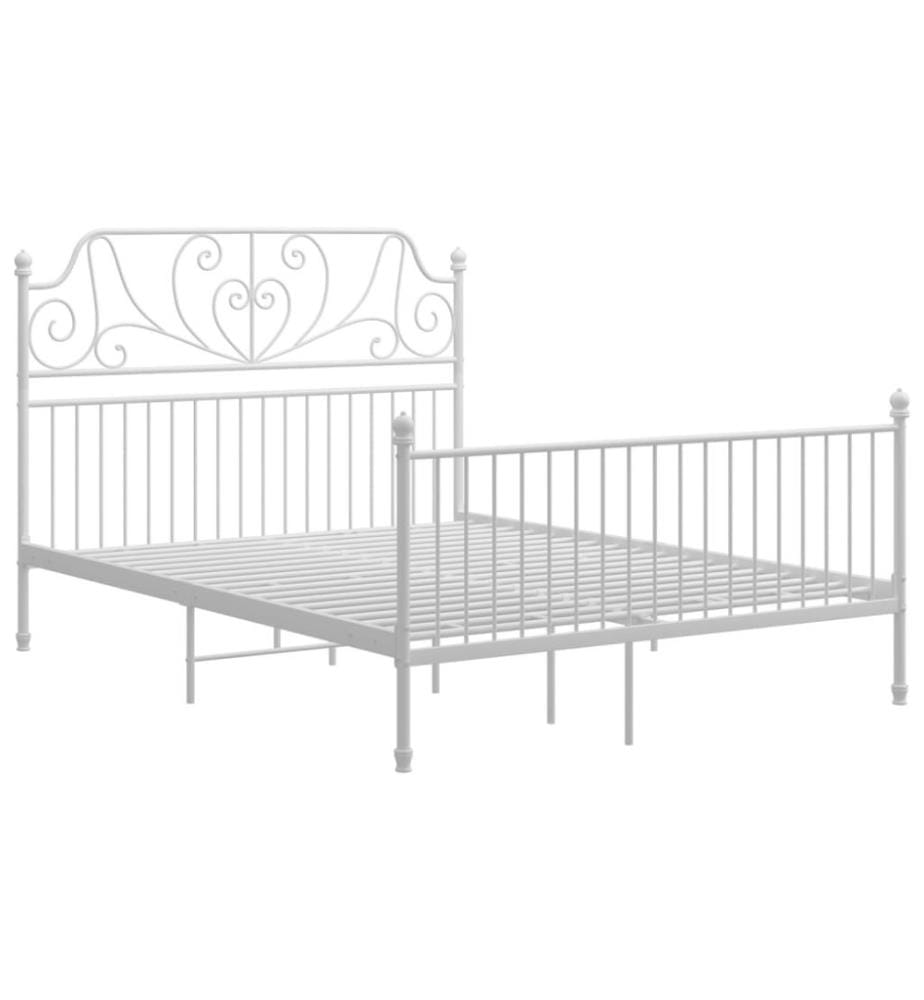 Bettgestell Weiss Metall 140x200 cm