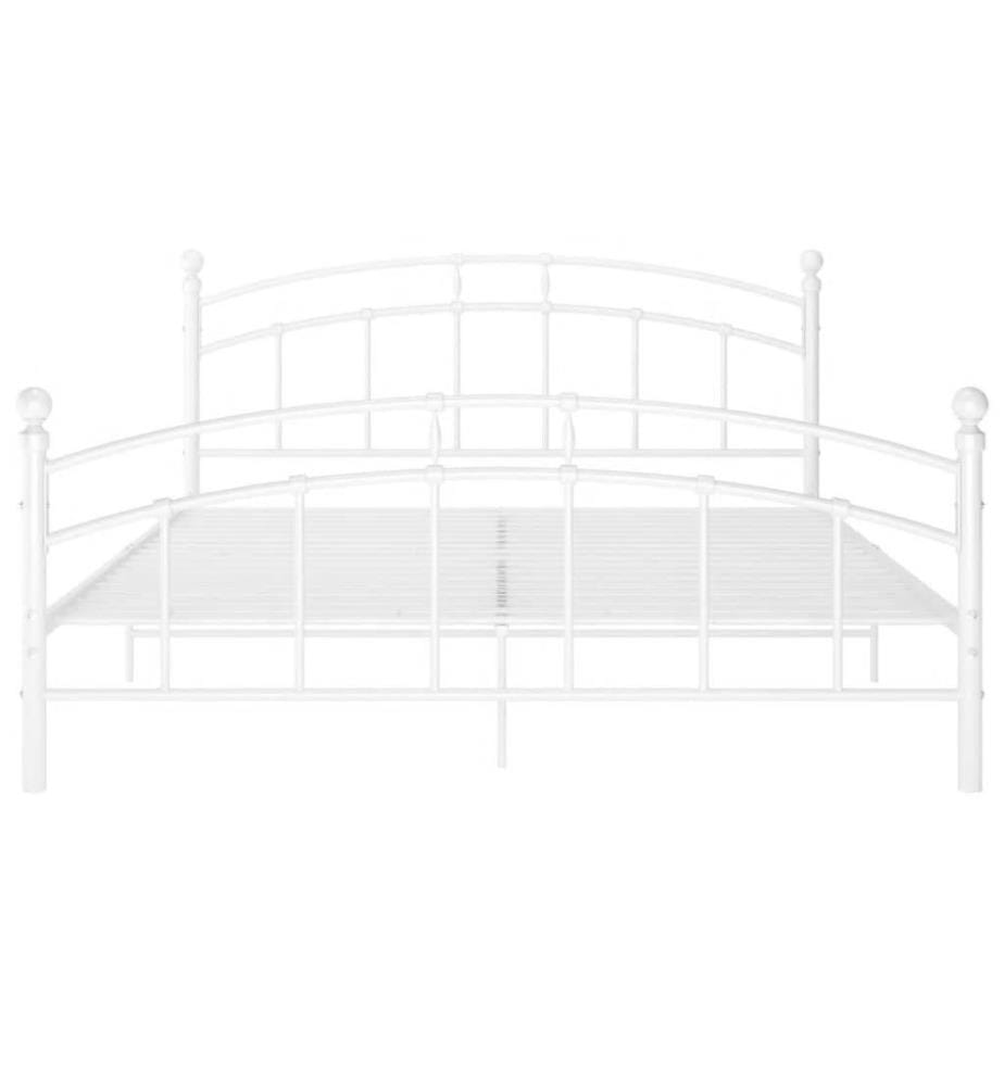 Bettgestell Weiss Metall 160x200 cm