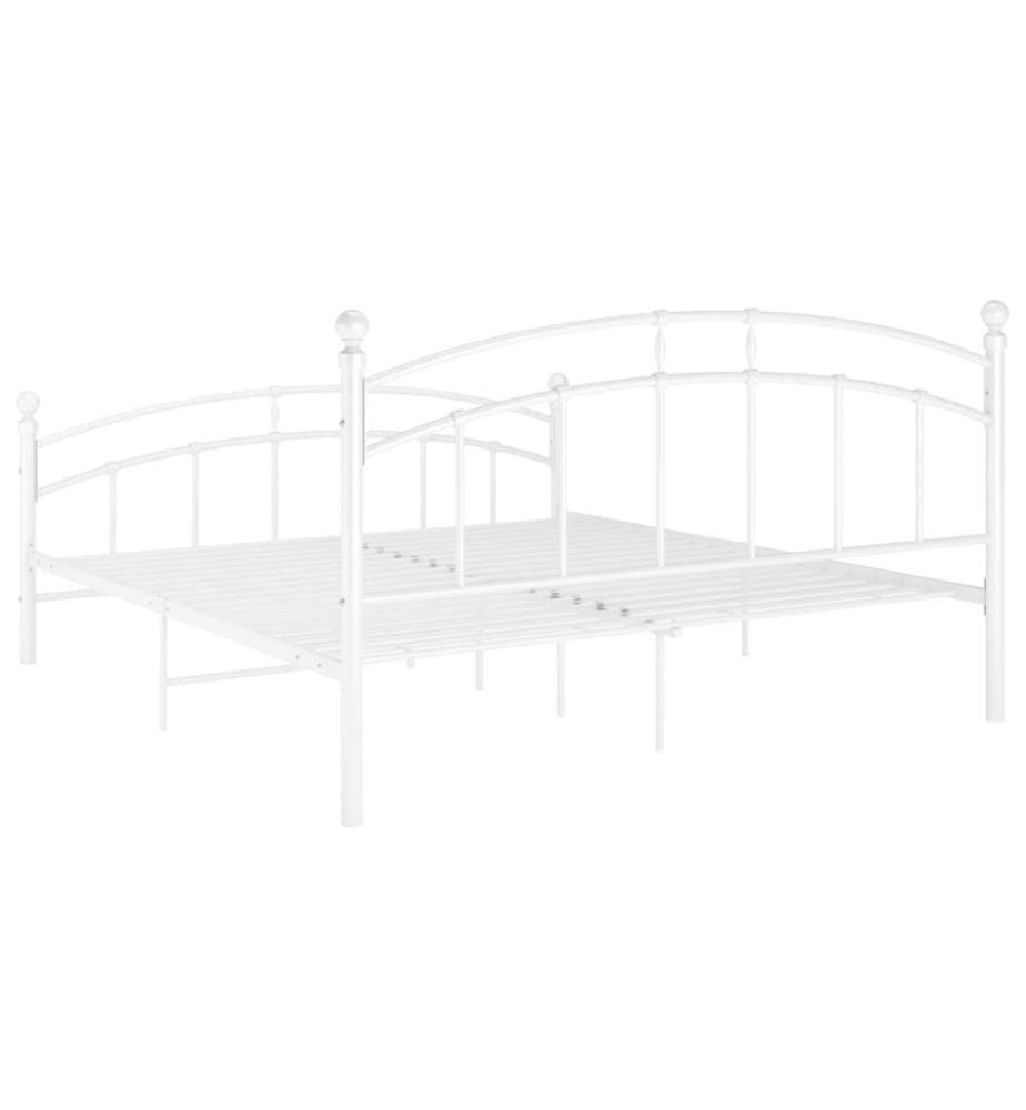 Bettgestell Weiss Metall 160x200 cm