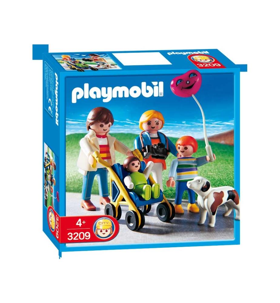 Playmobil 3209 city life der Familienspaziergang mit Kinderwagen Hund und Kinder