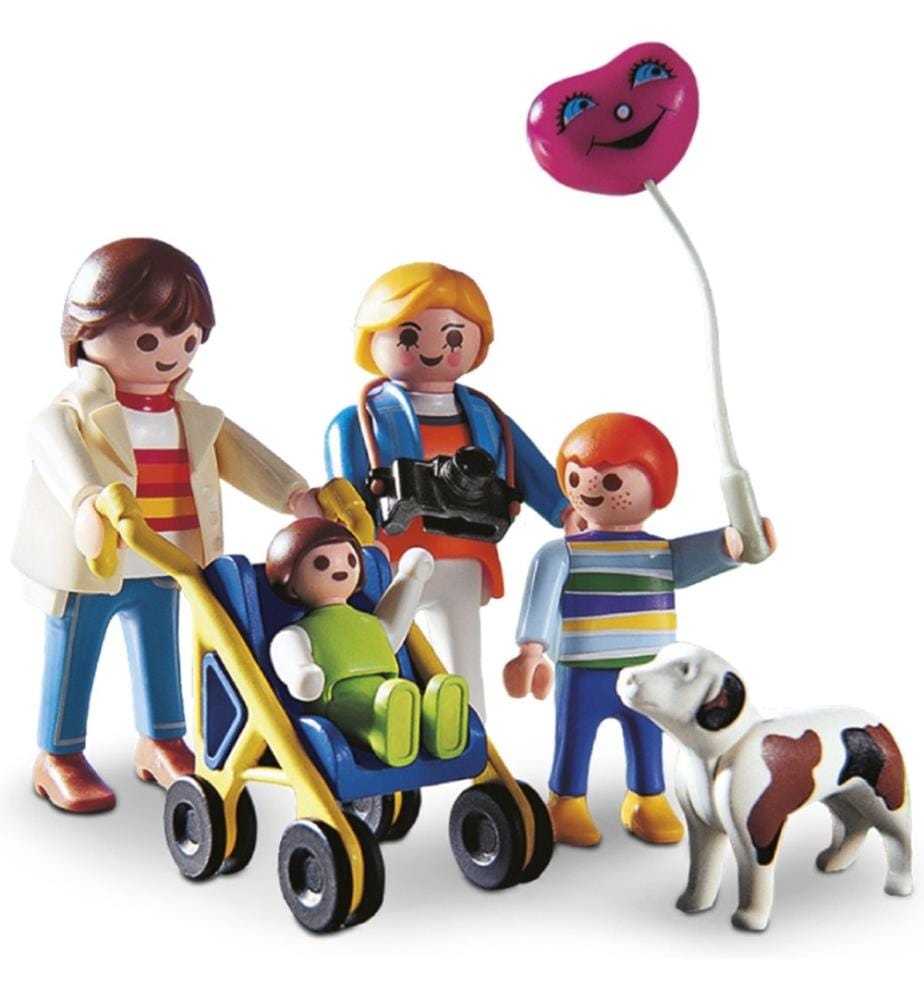 Playmobil 3209 city life der Familienspaziergang mit Kinderwagen Hund und Kinder