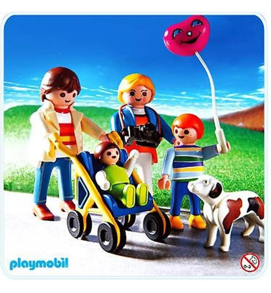 Playmobil 3209 city life der Familienspaziergang mit Kinderwagen Hund und Kinder