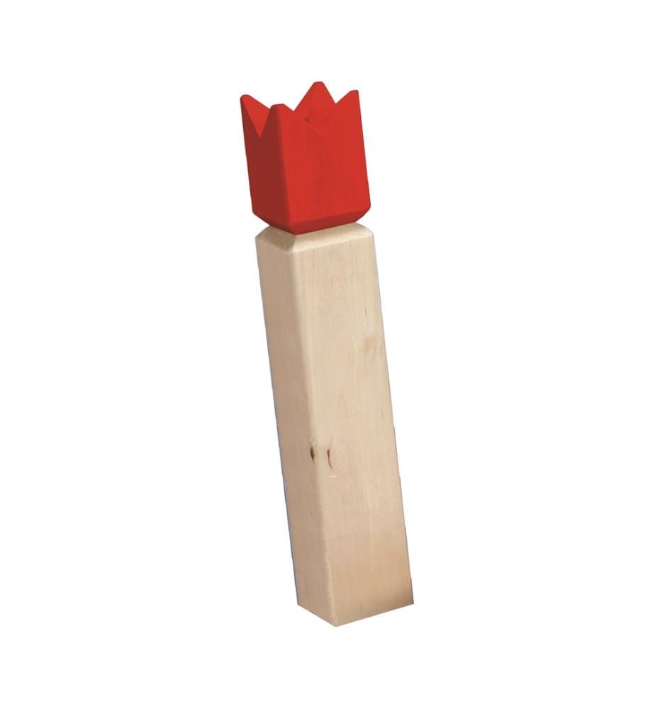 Gioco del re - 1 re: 5x5x30cm + 10 vichinghi 4,5x4,5x14,8cm + 10 bastoni: Ø3,1x30cm + 4 paletti Ø2x30cm