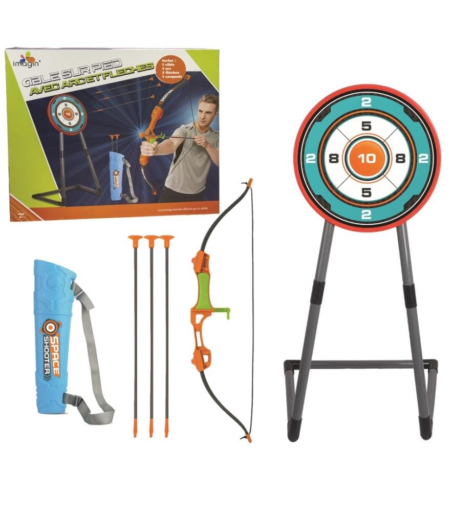 Bersaglio in piedi con arco da 66 cm, 3 frecce e faretra BC 6