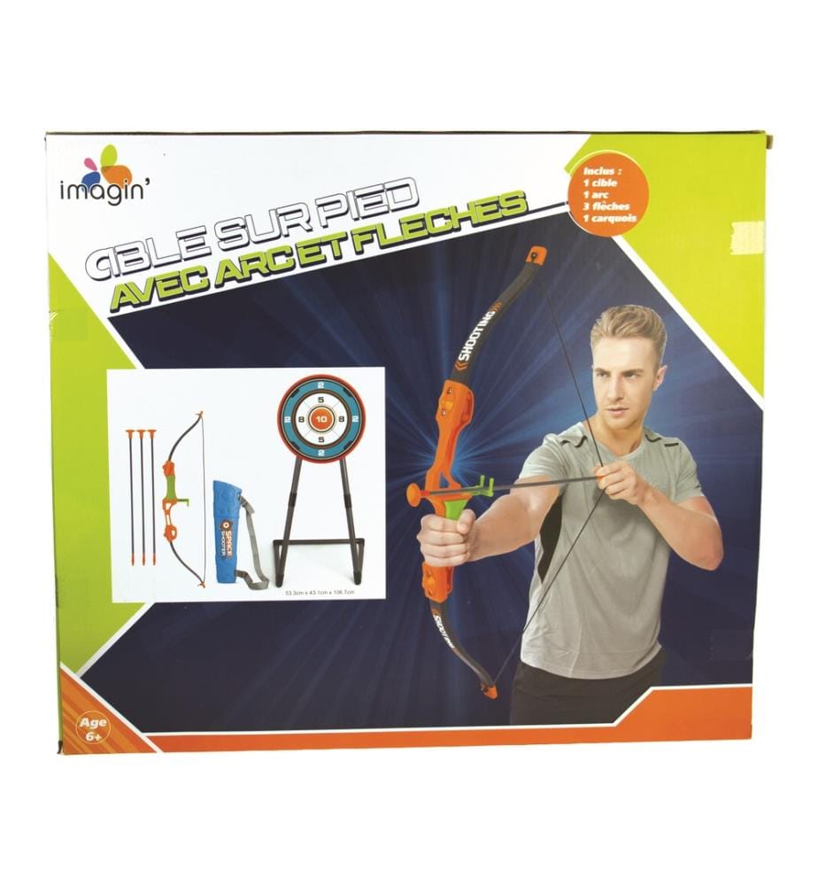Bersaglio in piedi con arco da 66 cm, 3 frecce e faretra BC 6