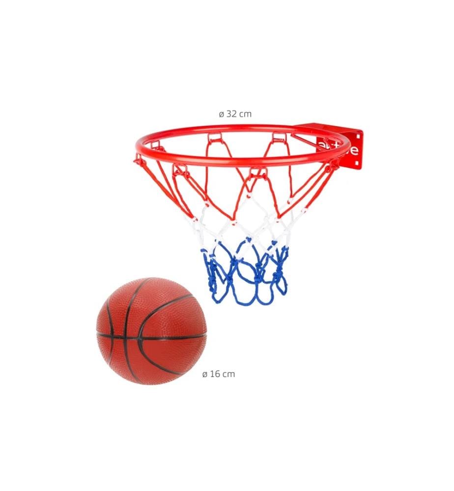Basketballkorb zum Aufhängen, 32 x 27 cm – Miniball,Befestigungssystem und Pumpe