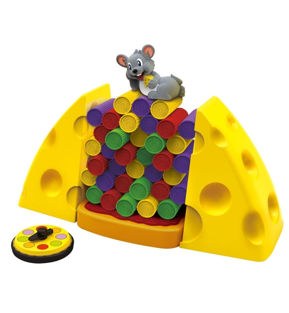 Jeu Jimmy La Souris - Enlevez les sticks de fromage sans faire tomber Jimmy! - 26x26x11cm