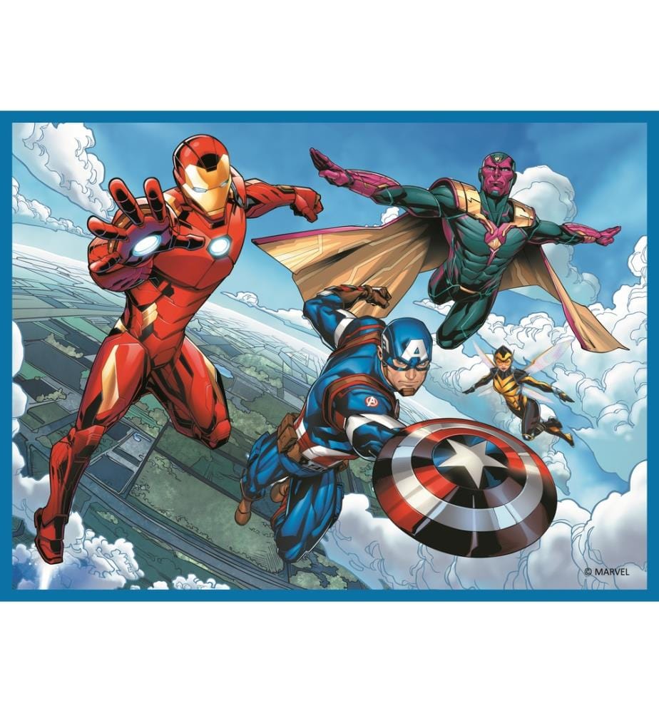 2Xpuzzles + Memos Avengers, Helden In Aktion - 30 Und 48Stück + Memos 24 Karten - 3 Jahre +