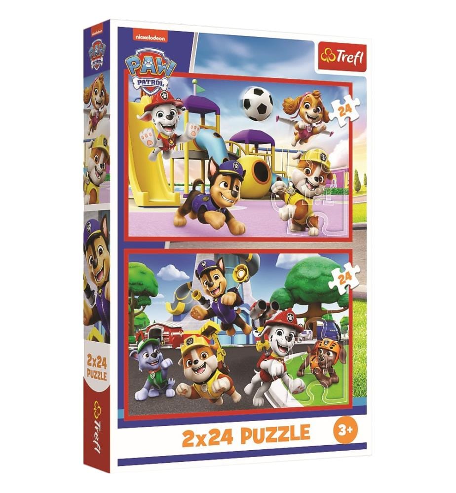 PAT PATROUILLE - Jour de jeu - Puzzle 2x24pcs - 3ANS +