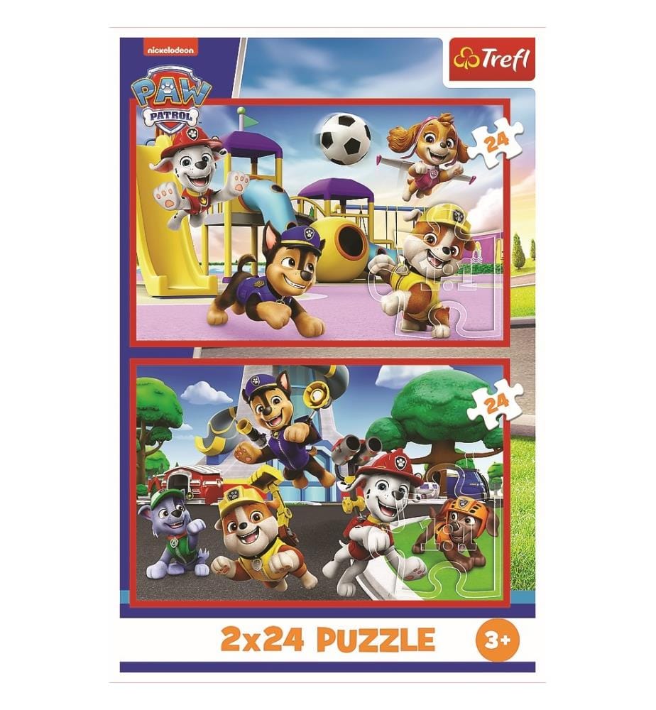 PAT PATROUILLE - Jour de jeu - Puzzle 2x24pcs - 3ANS +