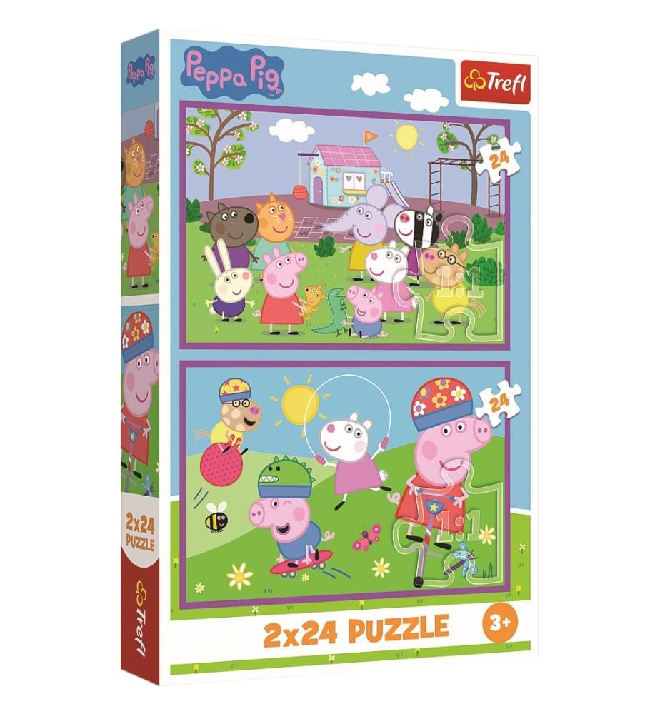 PEPPA PIG - Peppa pig in der Pause - Puzzle 2x24pcs - 3ANS +