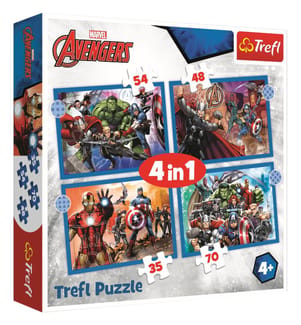 Avengers - Mutige Helden - 4 In 1 Puzzles - 4Jahre+