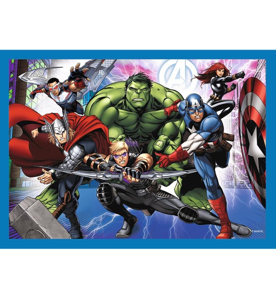 Avengers - Courageux Héros - Puzzles 4 En 1 - 4Ans+